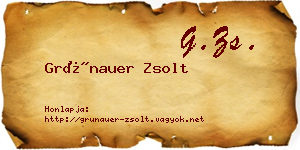 Grünauer Zsolt névjegykártya